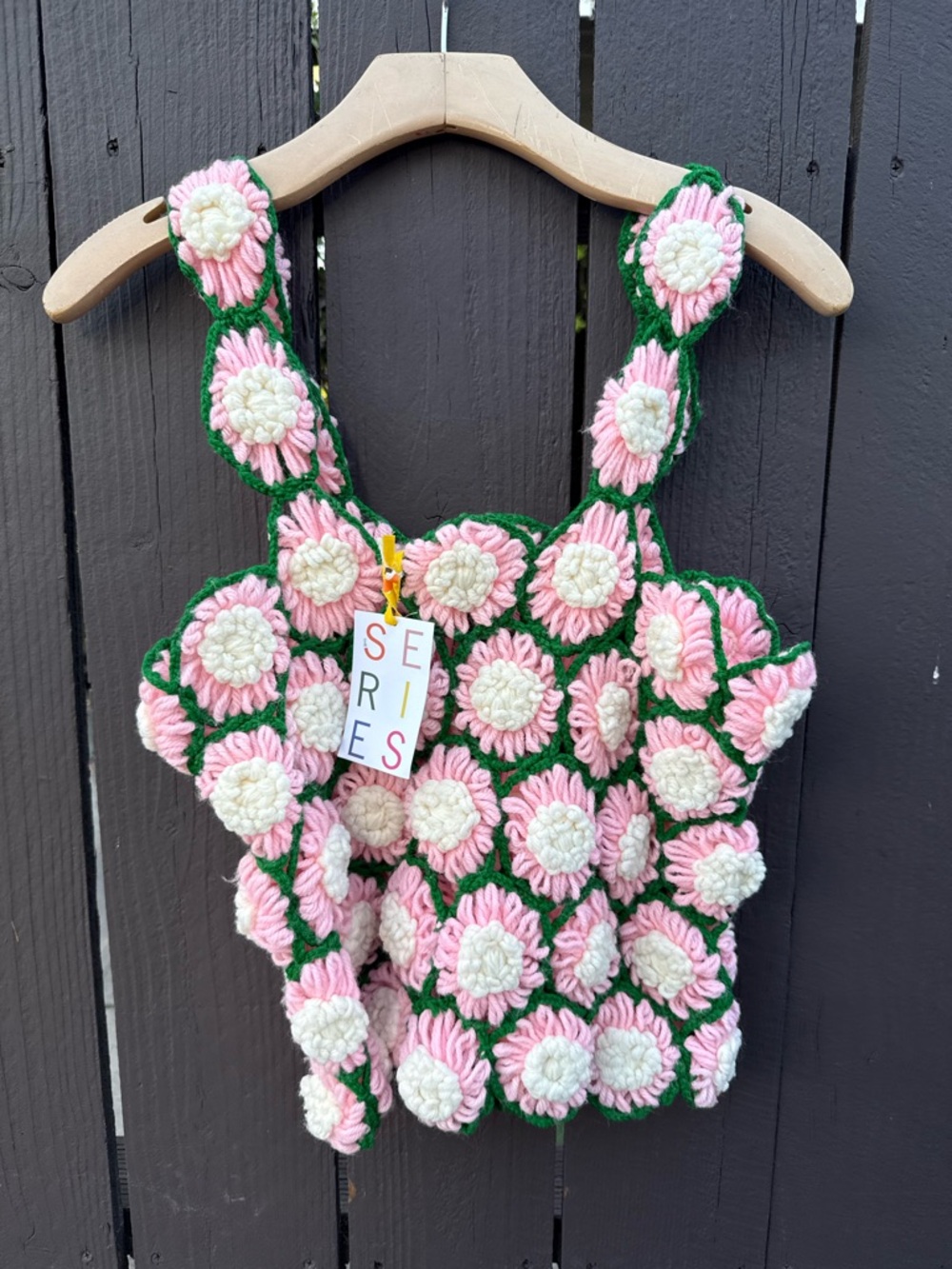 The Series NY Cropped Daisy Knitted Tank Size Small